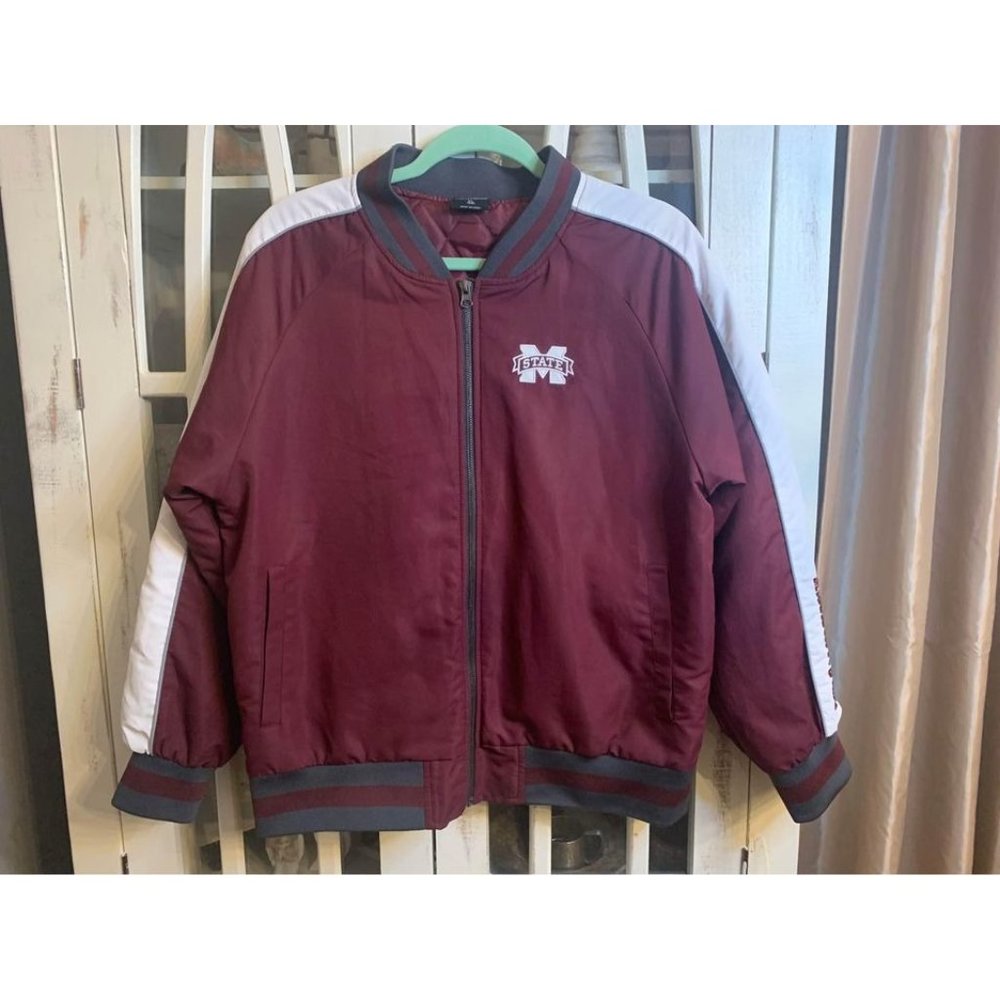 Mississippi State Embroidered Quilted Puffer Coat, Boys XL Size 20